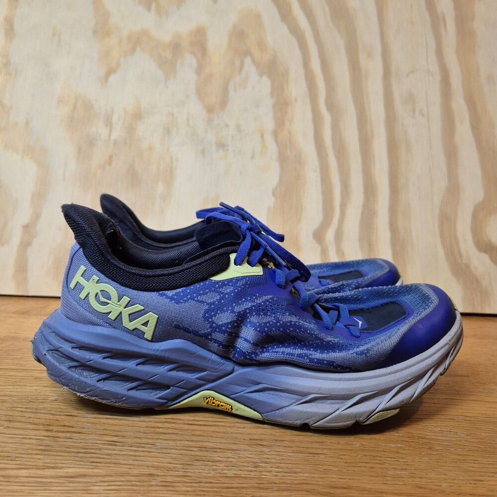 HOKA Men's 9.5B Blue Trail Running Shoes Vibram Cushioned Sneakers